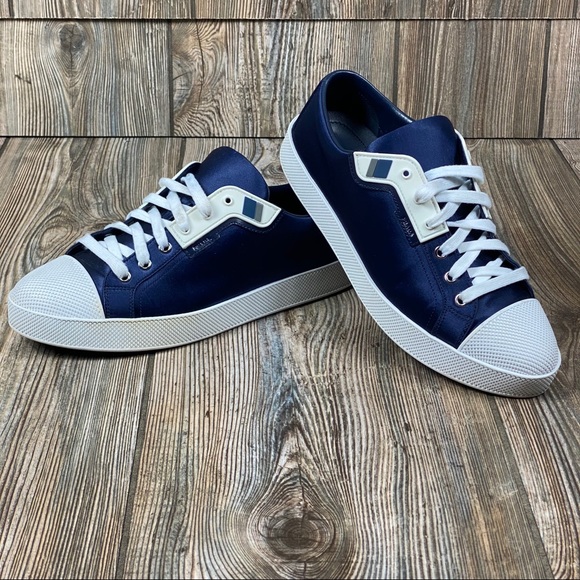 COPY - Prada Satin Low Top Textured Cap Platform Sneakers - Picture 14 of 14